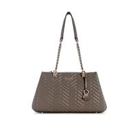GUESS Anning Shoulder Satchel Bag Dark Taupe