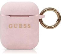 Guess Apple Airpods Cover Pink Glitter Housse de protection Case Etui Support