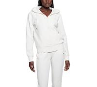 Guess Gilet ML zippé Olympe à capuche Jeans Femme Blanc XL