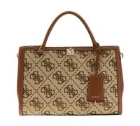 Guess - Audrey Logo Satchel Bag - Femme - Sacs - Beige - Taille: ONE Size