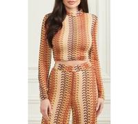 GUESS Autumn Fearne Top Rust Brown Multi Taille: M | Chemisiers Outlet | Femme | Marron