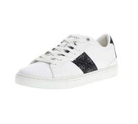Guess Baskets Todi U25GU02 – détail Monogramme Cuir PU Jeans Blanc/Noir Homme 45