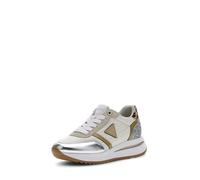 GUESS Baskets basses 'EAGAR2' camel / mastic / argent / blanc cassé, Taille 36