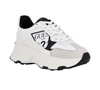 Guess Baskets Calebb3 pour Femme, Blanc Noir 144, 3.5 UK