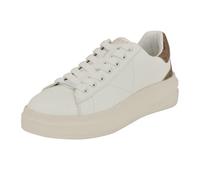 GUESS Baskets Elbina pour Femme, Logo Marron Moyen Blanc 140, 38 EU