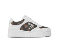 Guess - Baskets en cuir à lacets - Femme - Chaussures - Blanc - Taille: 36 EU