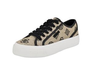 Guess Baskets Jelexa pour Femme, Naturel Clair/Logo Noir 111, 40 EU