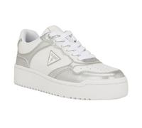 Guess Baskets Miram pour Femme, Blanc/argenté Multicolore 142, 40 EU