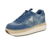 Guess Baskets Stefen pour femme, Logo denim bleu moyen 421, 36 EU