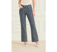 GUESS Bea 5pck Logo Denim Monogram Jacquard Bl Taille: 27 | Pantalons larges Outlet | Femme | Bleu