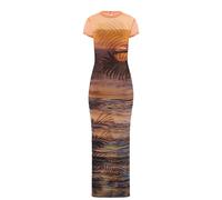 Guess - Beach Sunset Mesh Maxi Dress - Femme - Robes - Multicolore - Taille: 40 FR