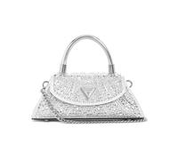 GUESS Beauvoir Top Handle Flap Bag Silver