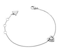 GUESS Beloved 10mm Crystal Heart Bracelet Rhodium argenté