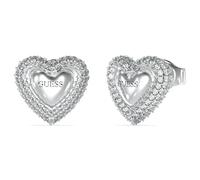Guess Beloved Pave Heart Studs Earrings Argenté Femme