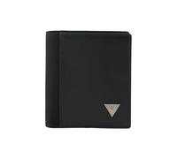 Guess Portefeuille en cuir Berna pour homme – Noir, RFID, 5 compartiments (9 x 10,5 x 2,5 cm)
