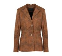 Guess - Bomber en Cuir avec Doublure Florale - Femme - Vestes - Brun - Taille: 38 FR