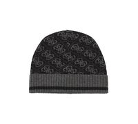 GUESS Bonnet 'MILANO KNIT BEANIE' gris chiné / noir, Taille 59-60