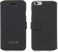 GUESS Book Case Couverture Croco look noir Housse pour iPhone 6 6S