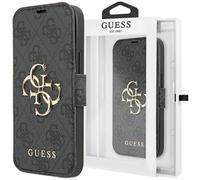 Guess Bookcase 4G gris BIG logo métal pour iPhone 13 MINI 5,4