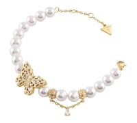 GUESS Borboleta 25mm Pearls Bracelet Yellow Gold doré