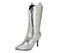 Guess Bottes mi-longues Wurlie pour femme, Silver Snake 040, 35 EU
