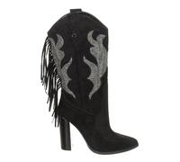 GUESS Bottines à talons et bout pointu pour femmes, finitions en daim FL8MRAESU11