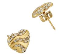 Guess Boucles d'oreilles dorées en forme de cœur JUBE04504JWYGT-U, Cristal