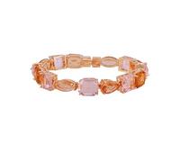 GUESS Bracelet doré avec pierre de cristal orange