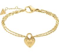 Guess - Bracelet Guess pour femme en acier inoxydable, doré, ALL YOU NEED IS LOVE - Bracelet - Acier - Allié or jaune - 19 cm - Sans nickel