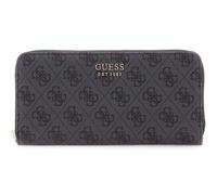 GUESS Porte-monnaie gris foncé noir pour femme - Brenton SLG Large Zip Around Wallet L Coal Logo 314483
