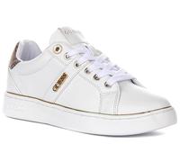 Guess Britz Logo Latéral À Lacets Femmes Trainer En Blanc EU 36-42