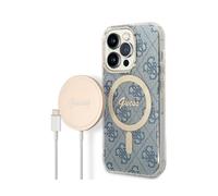 Bundle Coque pour iPhone 14 Pro 4G et Chargeur Sans Fil 15W, Bleu
