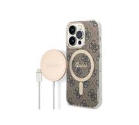 Guess Bundle Coque pour iPhone 14 Pro Max 4G et Chargeur Sans Fil15W