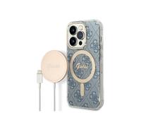 Guess Bundle Coque pour iPhone 14 Pro Max 4G et Chargeur Sans Fil15W