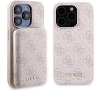 Guess Bundle Pack MagSafe 4G Metal Gold Logo - Ensemble coque + Power Bank 5000mAh MagSafe iPhone 15 Pro (rose) G