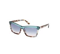 Guess by Marciano Femme GM00010 87W Lunettes de soleil Acétate Turquoise Bleu Carré Normale