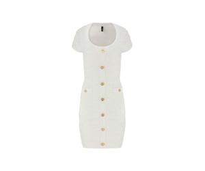 GUESS by Marciano Robes en maille 'Clara' argent / blanc, Taille L