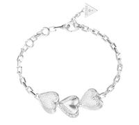GUESS By Your Side 13mm Heart Pave Bracelet Rhodium argenté