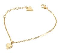 GUESS By Your Side 8mm Heart Charm Bracelet Yellow Gold doré