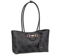 Guess Sac fourre-tout Janie pour femme en cuir synthétique imprimé charbon avec logo