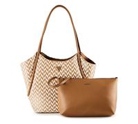 GUESS Cabas 'Tessi' crème / marron, Taille One Size