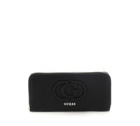 GUESS Calebra Large Zip Around Wallet, Grand Portefeuille avec Fermeture éclair, Pochette Femmes, Noir, Taille Unique