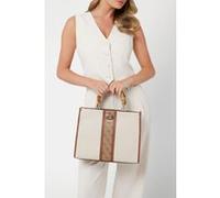 GUESS Canvas Ii Small Tote Natural/latte Logo Taille: OS | Cabas Outlet | Femme