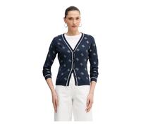 Guess - Cardigan à strass logo 4G - Femme - Pulls - Bleu - Taille: 38 FR