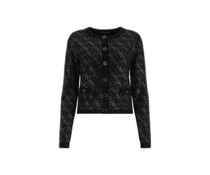 Guess - Cardigan Logato Applicazioni - Femme - Pulls - Noir - Taille: 36 FR