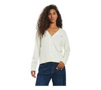 Guess - Cardigan Mini Triangle - Femme - Pulls - Blanc - Taille: 36 FR
