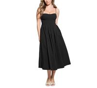 Guess Carmela Eco ES - Abito da Donna Senza Maniche, Nero, M