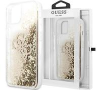 Guess Case, Apple iPhone 13 Mini, Big 4G Liquid Glitter, logo doré