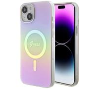 Coque arrire MagSafe iridescente pour iPhone 15 - rose