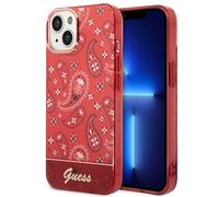 Guess Casquette pour iPhone 14 6.1" GUHCP14SHGBNHR rouge coque rigide Bandana Paisley